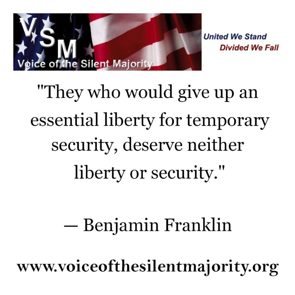 A quote from benjamin franklin.