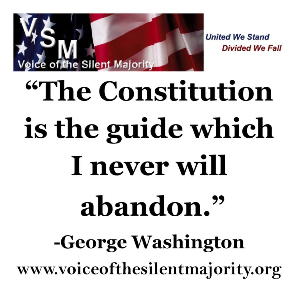 The constitution is the guide which george washington will never abandon.