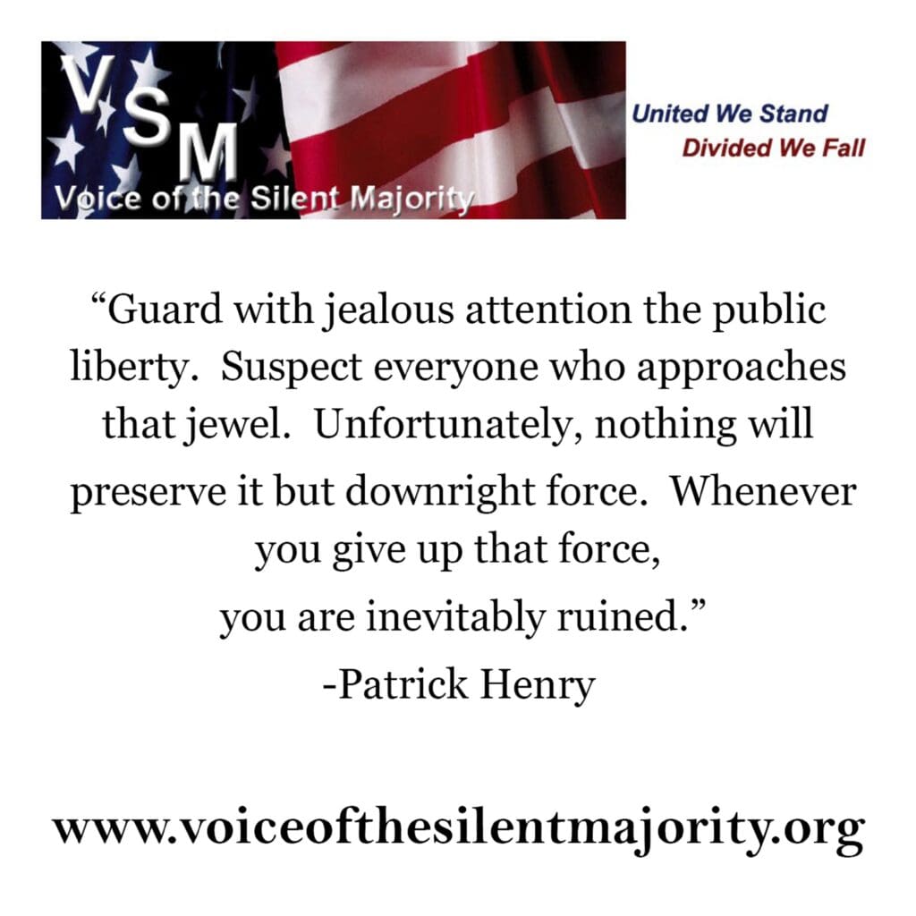 Patrick henry - voice of the silent majority.