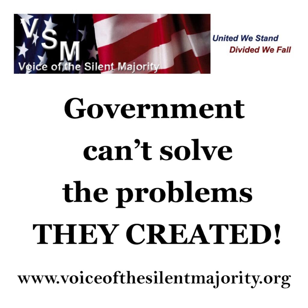Government can't solve the problems they created.